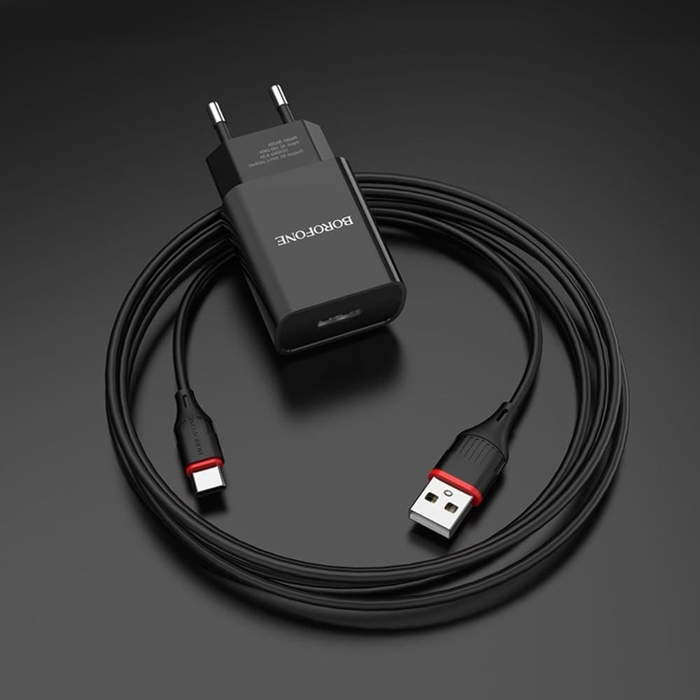    Borofone BA20A, 1 USB, 2.1 ,   Type-C, 