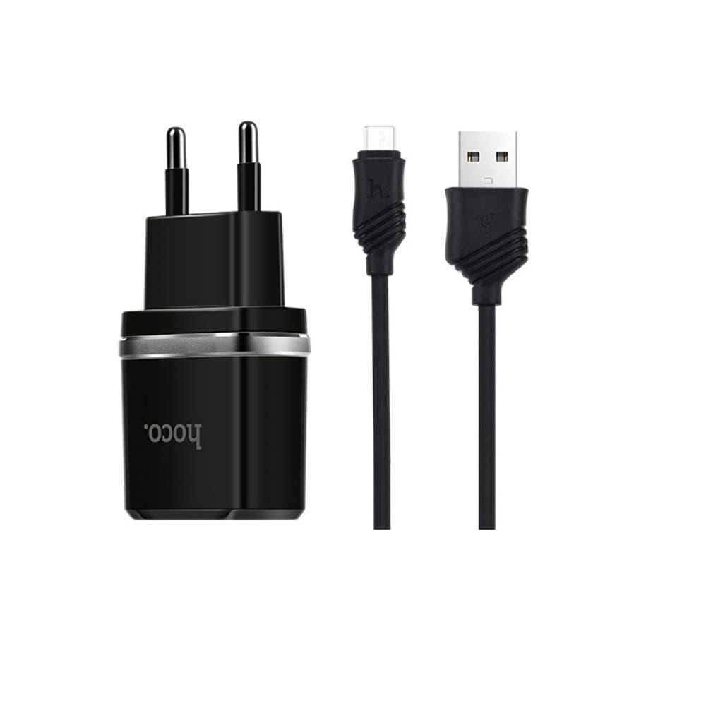    Hoco C12, 2 USB, 2.4 , Micro-USB, 