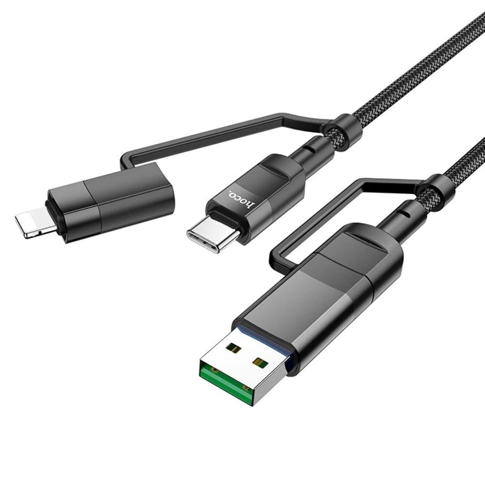 USB- Hoco U106, Type-C  Type-C, Type-C  Lightning, 100 , Power Delivery (100 ), 