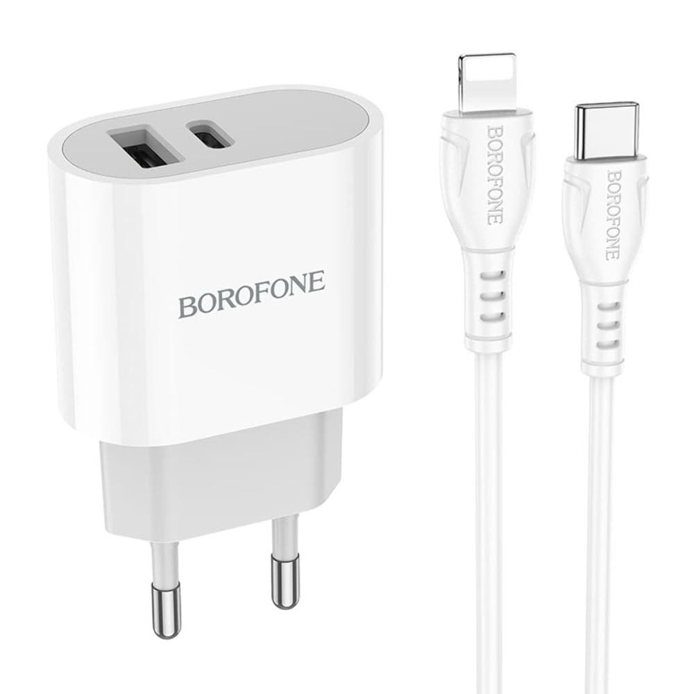    Borofone BA62A, 1 USB, 1 Power Delivery,   Type-C  Lightning, 