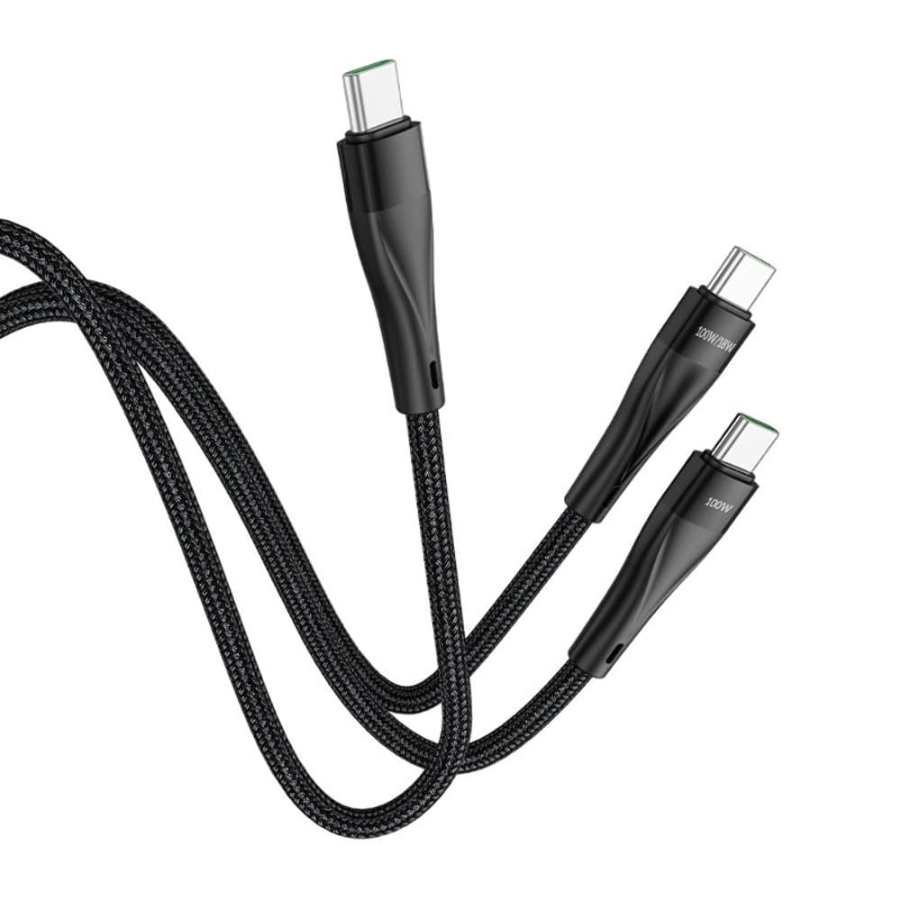 USB- Hoco U102, Type-C  Type-C, 5.0 , 120 , Power Delivery (100 ), 2  1, 