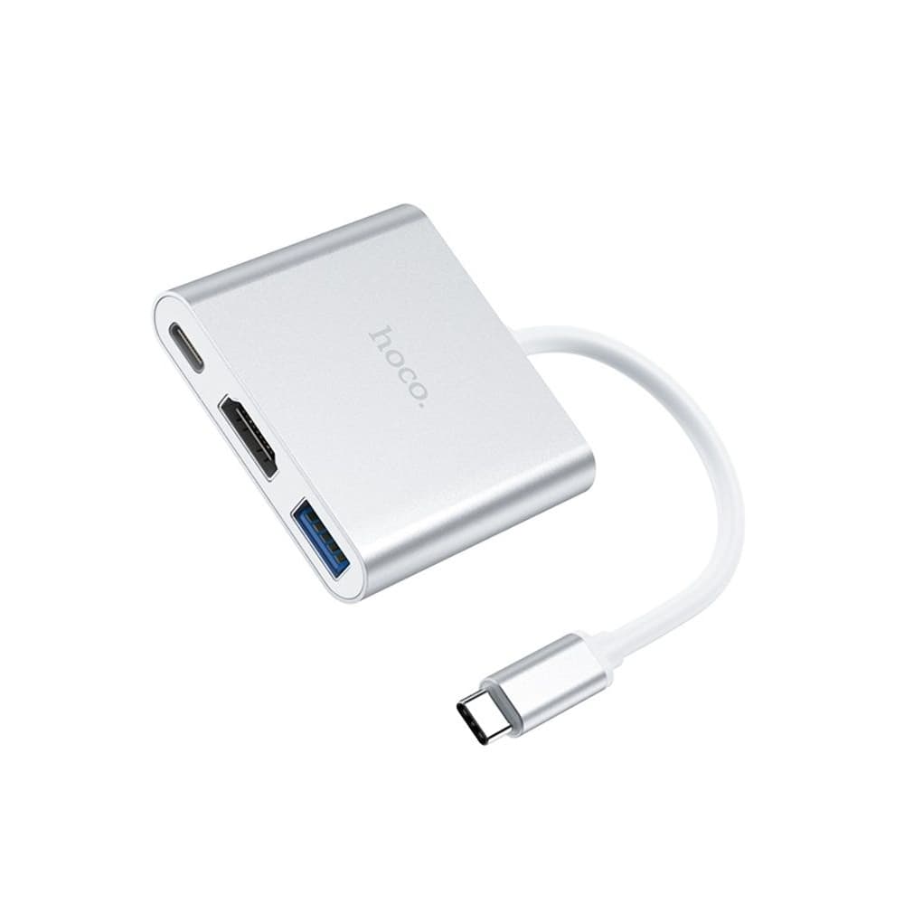  Hoco HB14, 3  1, Type-C - USB 3.0 (F), HDMI (F), Type-C (F), Power Delivery (60 ), 10 ,  | USB-