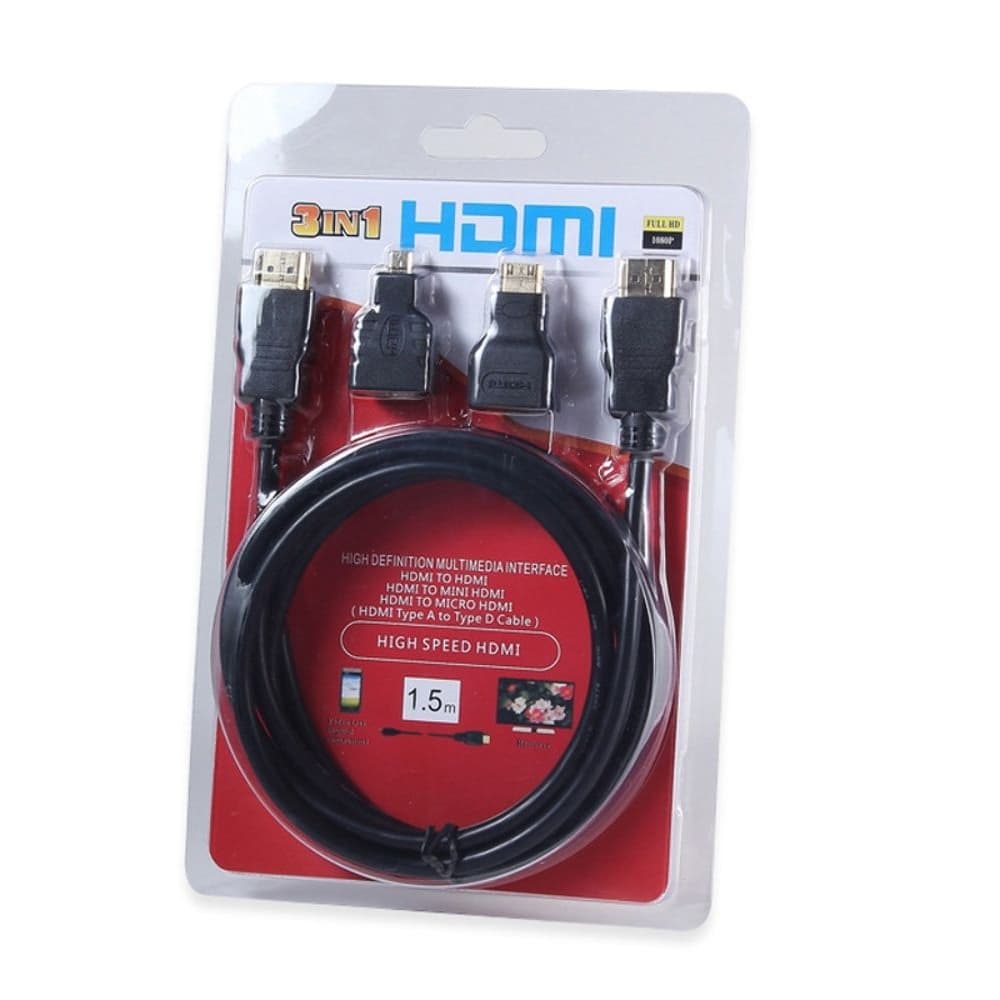 HDMI-,     mini-HDMI, micro-HDMI, 150 , 