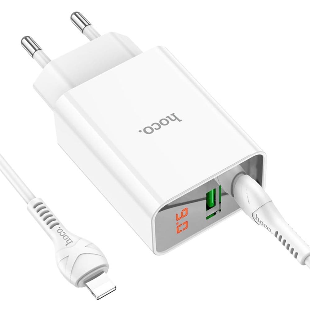    Hoco C100A, Power Delivery (20 ), Quick Charge 3.0, Type-C  Lightning, 