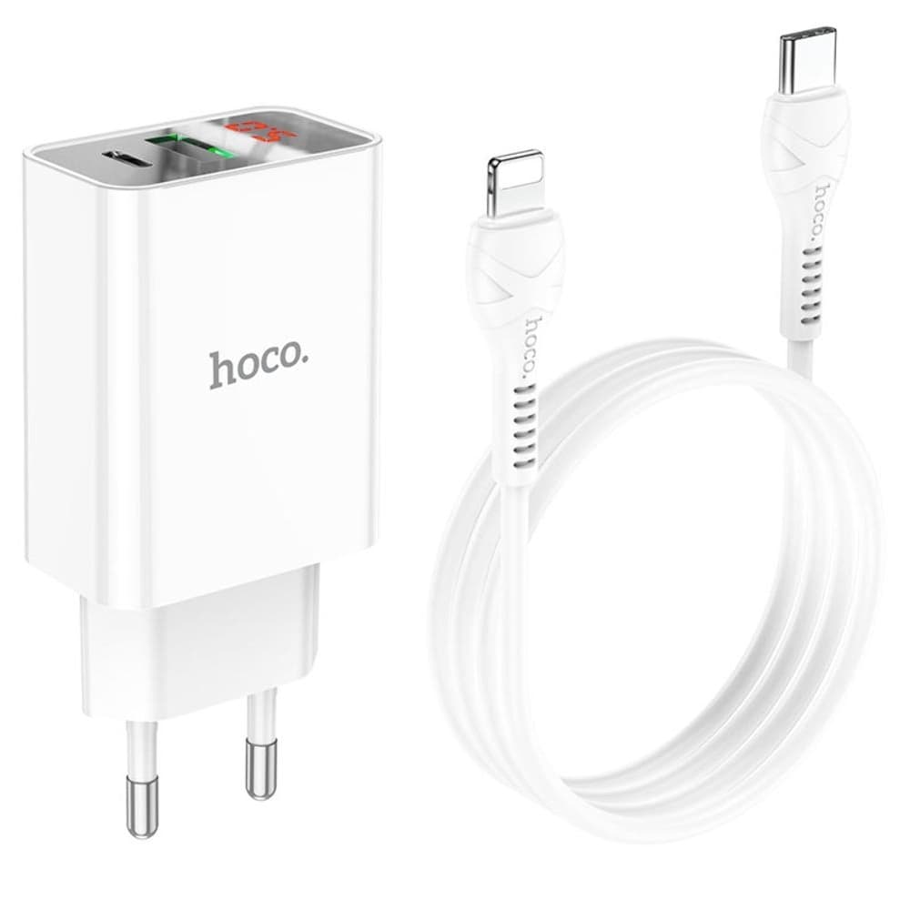    Hoco C100A, Power Delivery (20 ), Quick Charge 3.0, Type-C  Lightning, 