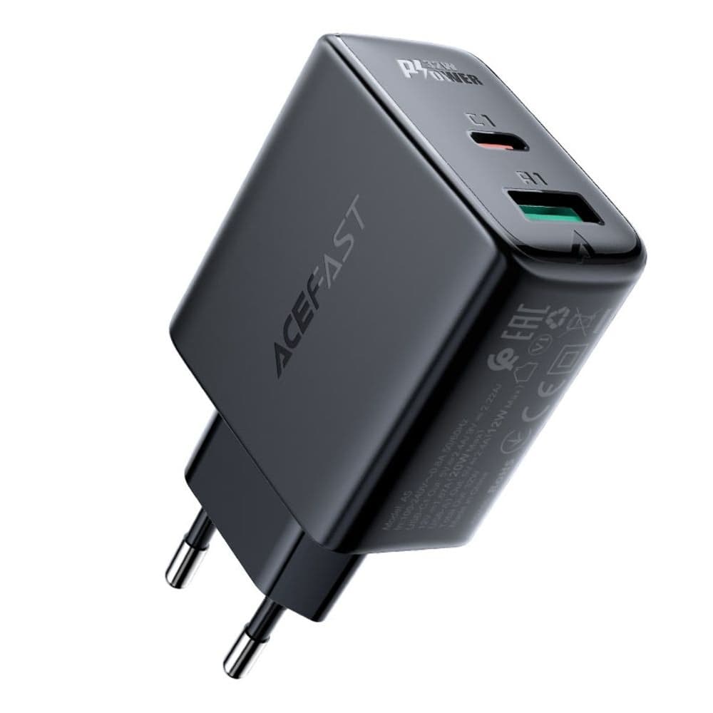    Acefast A5, 1 USB, 1 Type-C, 2.4 , Power Delivery (32 ), Quick Charge, 