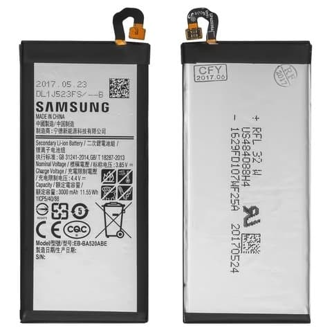  Samsung SM-A520 Galaxy A5 (2017), SM-J530 Galaxy J5 (2017), EB-BA520ABE, EB-BJ530ABE, Original (PRC) | 3-12 .  | , , 