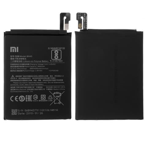  Xiaomi Redmi Note 5, Redmi Note 5 Pro, M1803E7SG, BN45, Original (PRC) | 3-12 .  | , , 