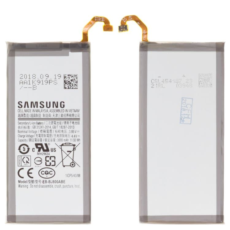 Samsung SM-A600 Galaxy A6 (2018), SM-J600 Galaxy J6, SM-J800 Galaxy J8, EB-BJ800ABE, Original (PRC) | 3-12 .  | , , 