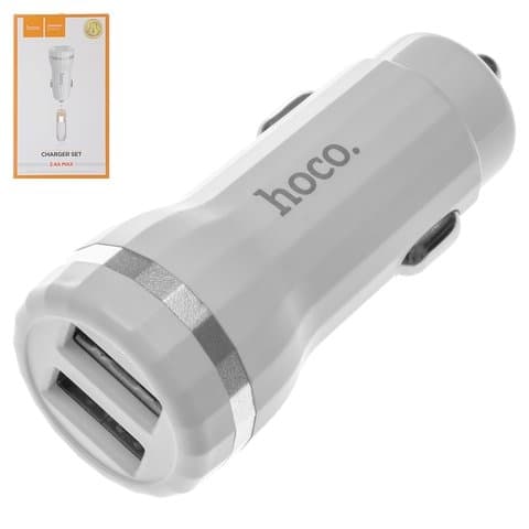    Hoco Z27, 2 USB, 2.4 , 12 ,   Micro-USB,  | ,  