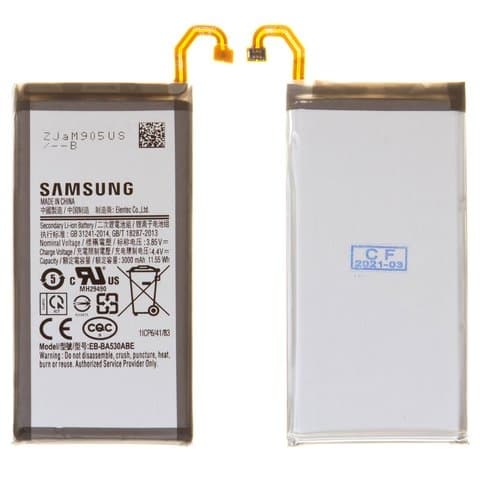  Samsung SM-A530 Galaxy A8 (2018), EB-BA530ABE, Original (PRC) | 3-12 .  | , 