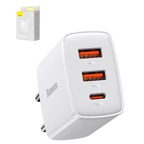    Baseus Compact, Quick Charge, 220 , , USB Type-C, USB -A, 30 , 3 , CCXJ-E02