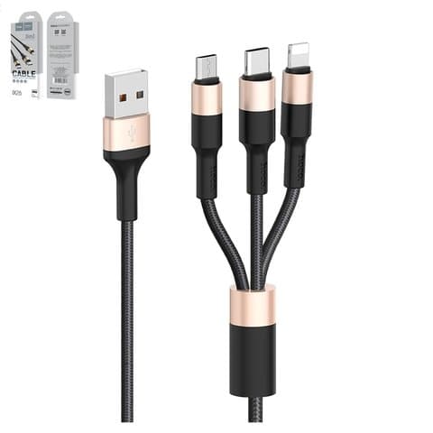USB- Hoco X26, Type-C, Micro-USB, Lightning, 100 , 2.0 , , 