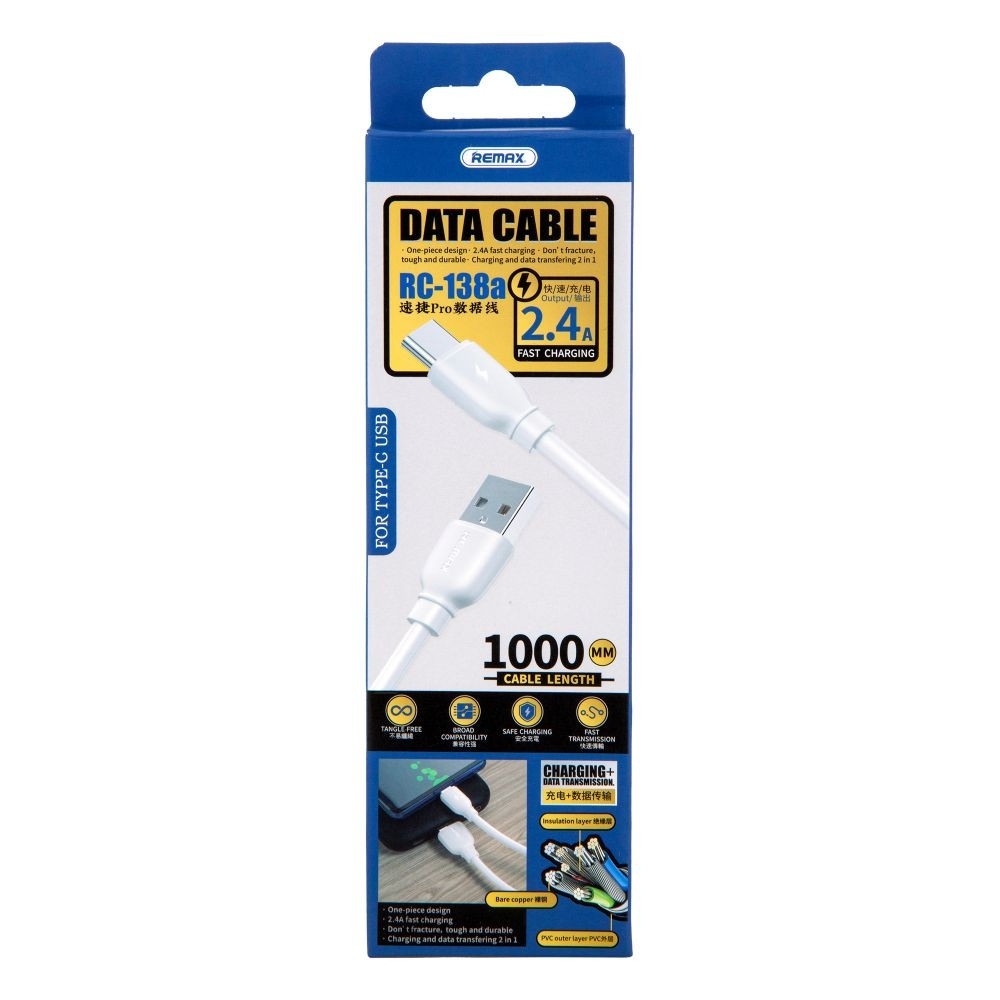 USB- Remax RC-138a, Type-C, 2.4 , 100 , 