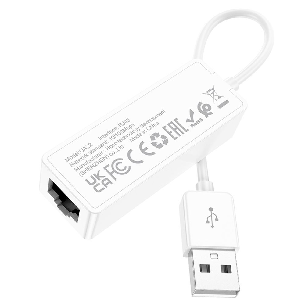   Hoco UA22, LAN 100 Mbps USB  RJ45 (F), 14 , 