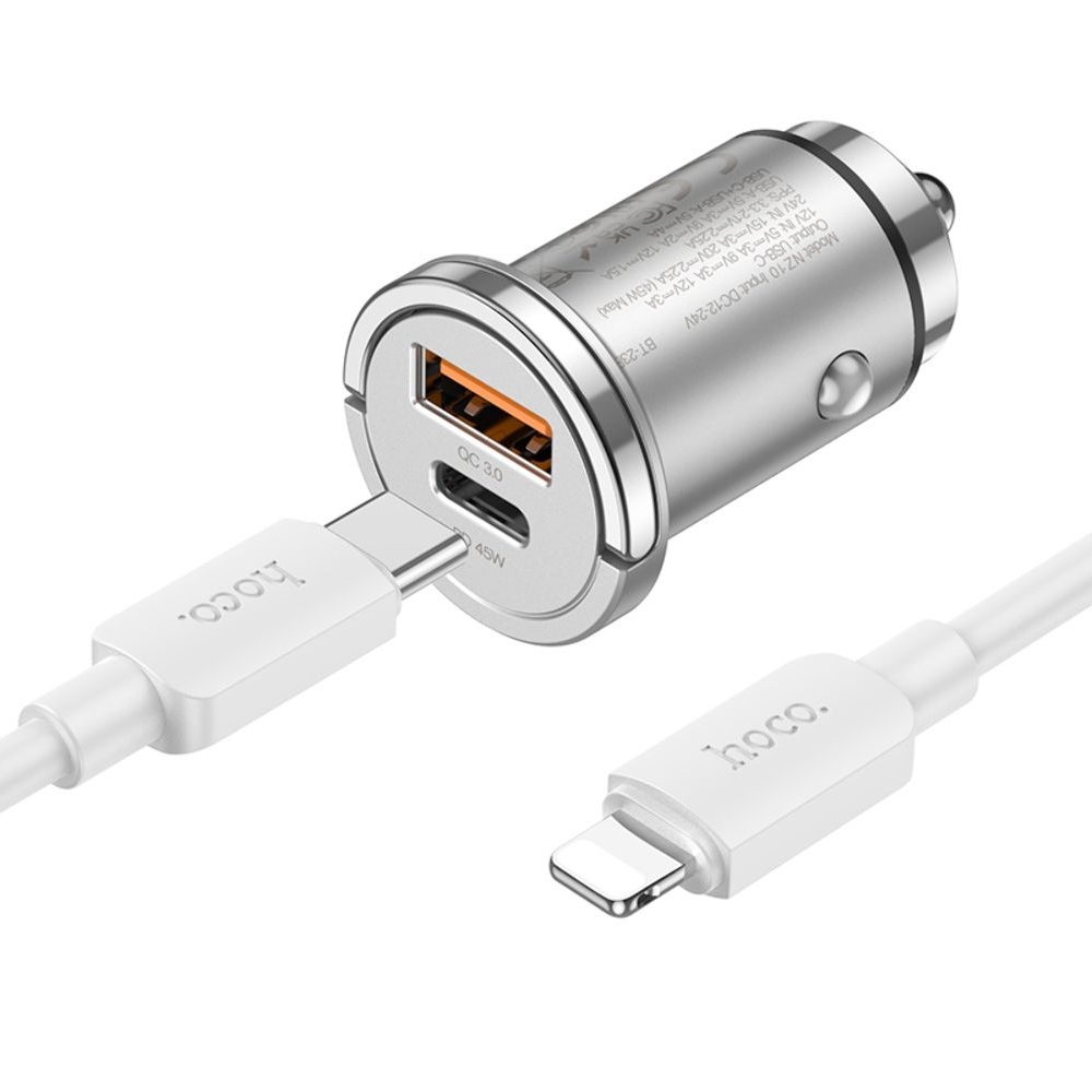    Hoco NZ10, USB, Type-C, Power Delivery (45 ),  + , Type-C  Lightning