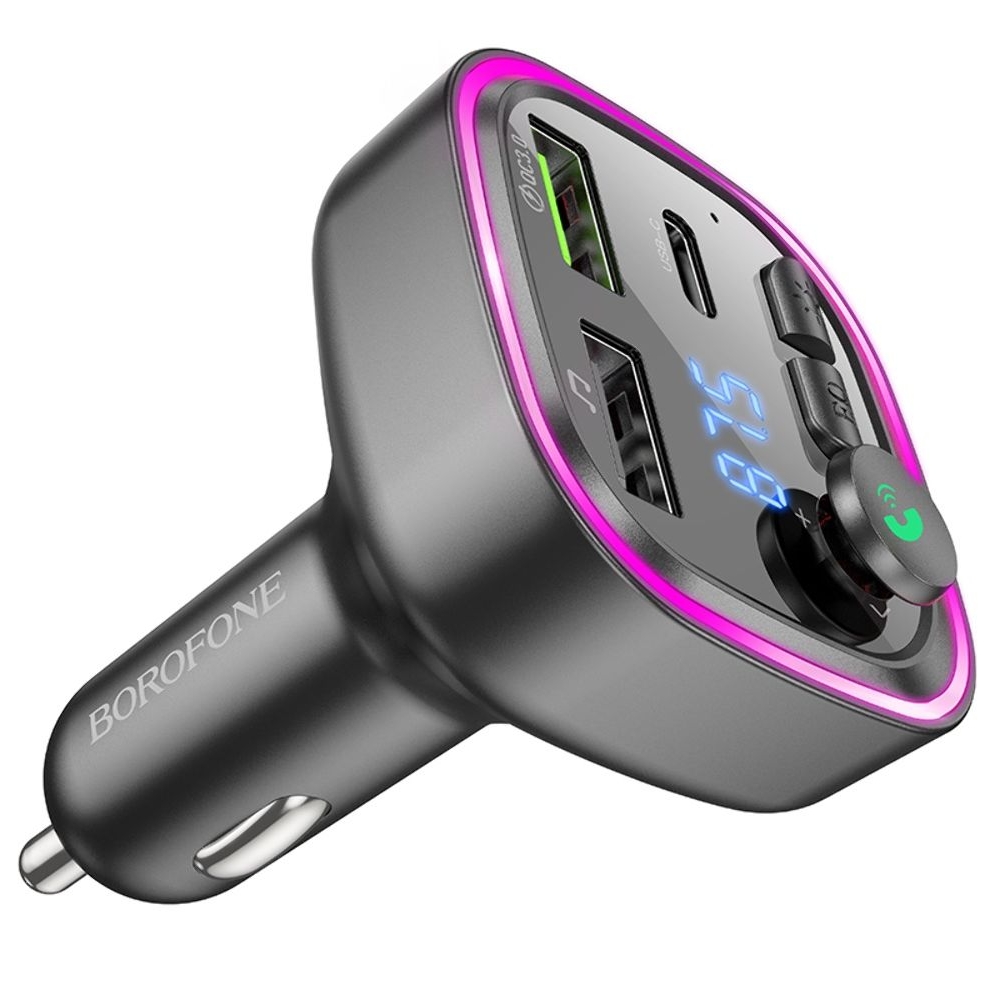    Borofone BC48, 2 USB, 1 Type-C, Quick Charge 3.0, + c FM-,  | ,  