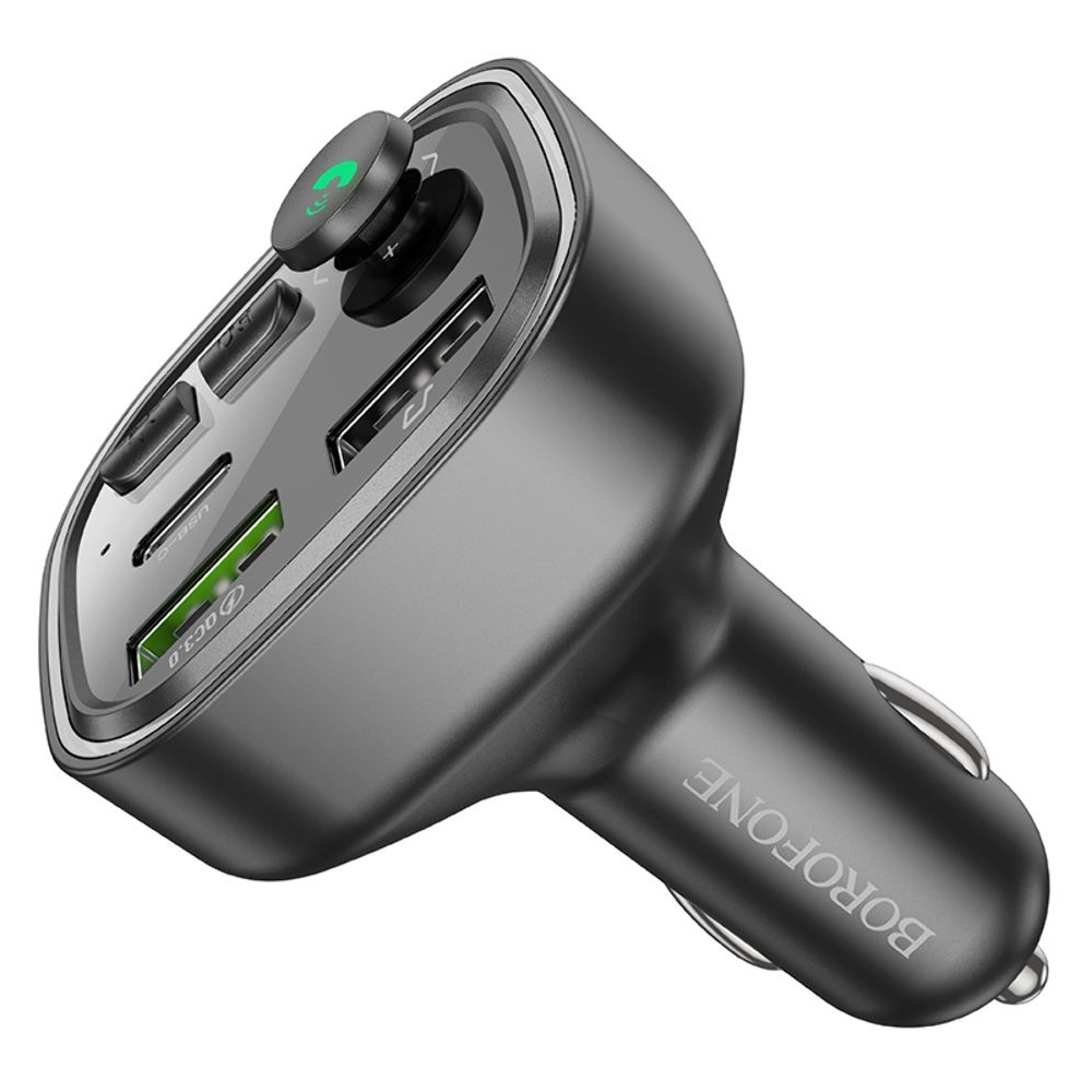    Borofone BC48, 2 USB, 1 Type-C, Quick Charge 3.0, + c FM-,  | ,  