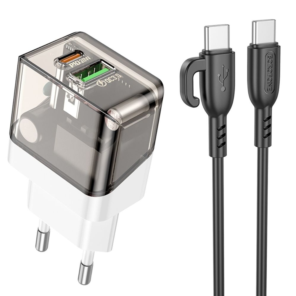    Borofone BA80A USB, Type-C, PD QC -,  + , Type-C  Type-C