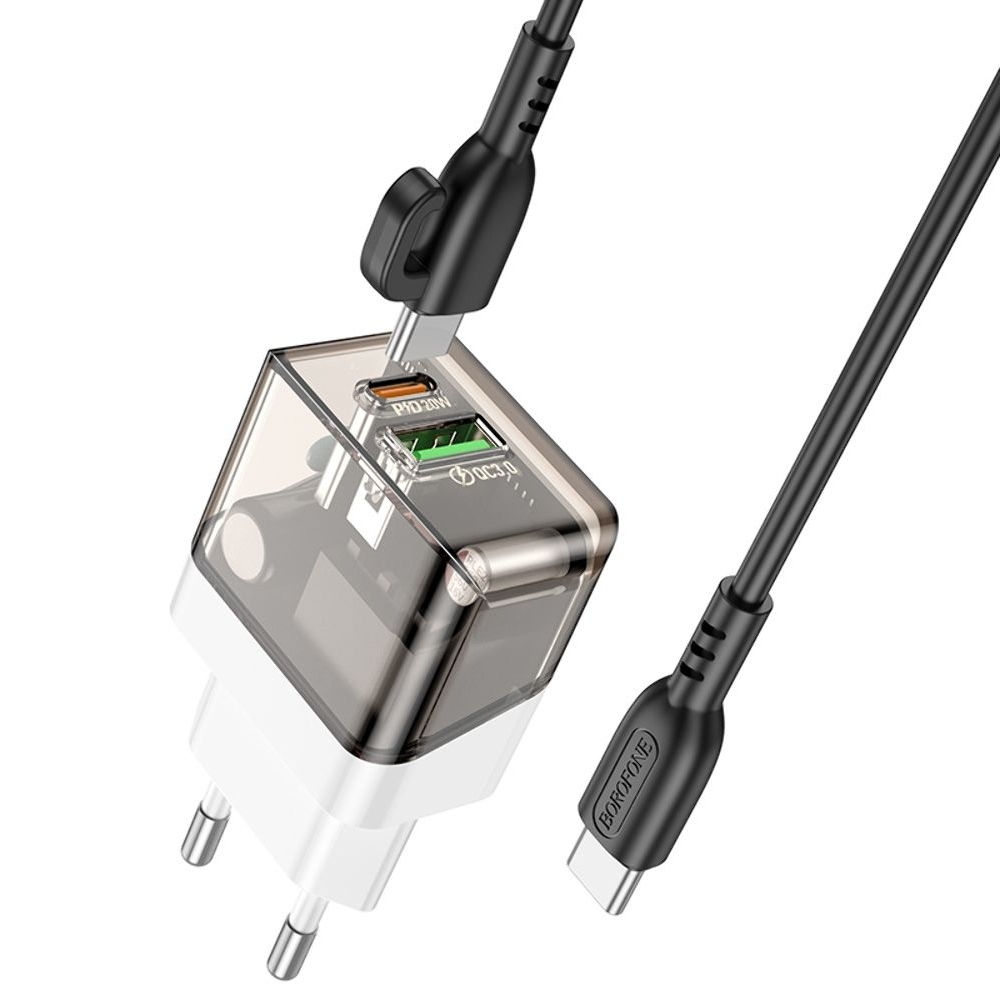    Borofone BA80A USB, Type-C, PD QC -,  + , Type-C  Type-C