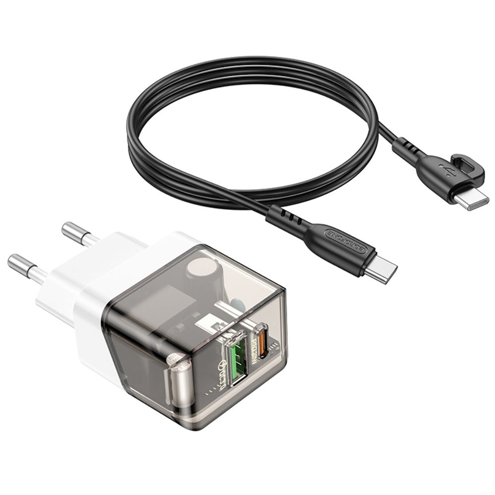    Borofone BA80A USB, Type-C, PD QC -,  + , Type-C  Type-C