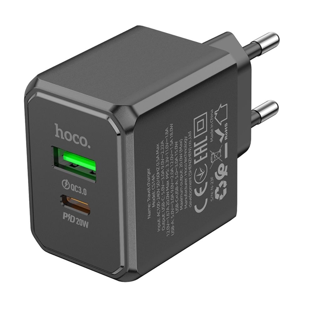    Hoco CS14A, USB, Type-C, Quick Charge, PowerDelivery, 