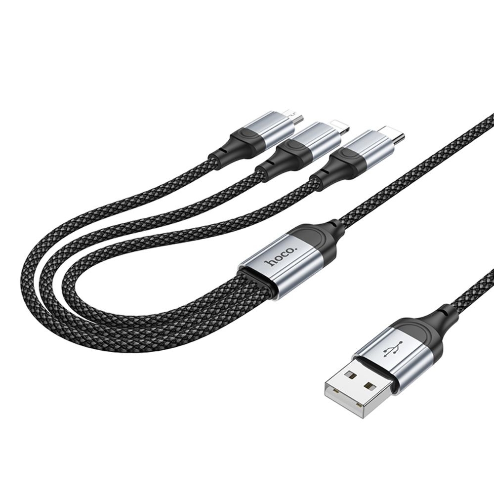 USB- Hoco X102, 3  1, Lightning, Type-C, Micro-USB, 100 , ,   ,    