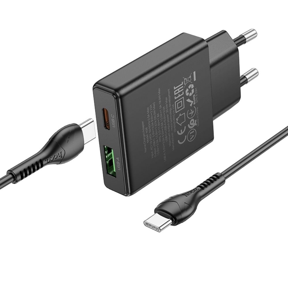    Hoco N38 USB/ Type-C, Quick Charge, PowerDelivery,   Type-C  Type-C, 