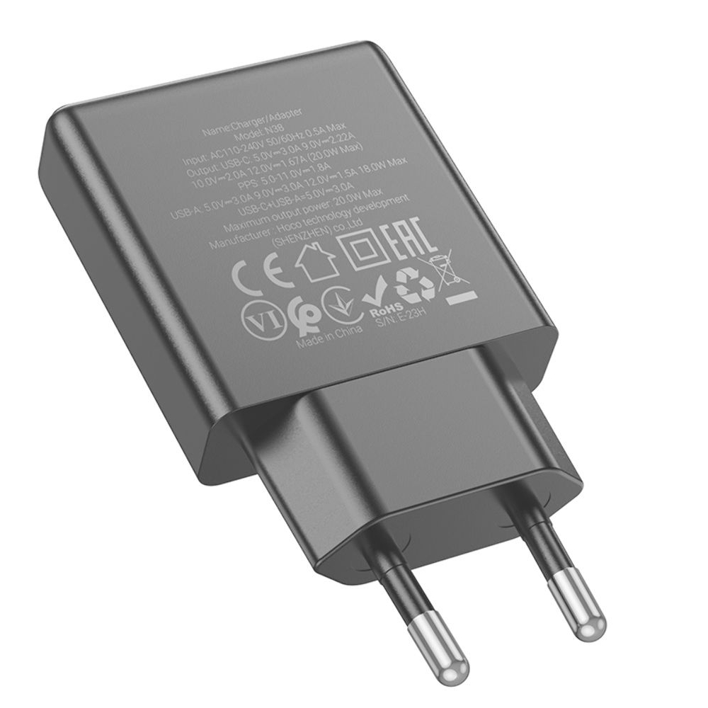    Hoco N38 USB/ Type-C, Quick Charge, PowerDelivery 20 , 