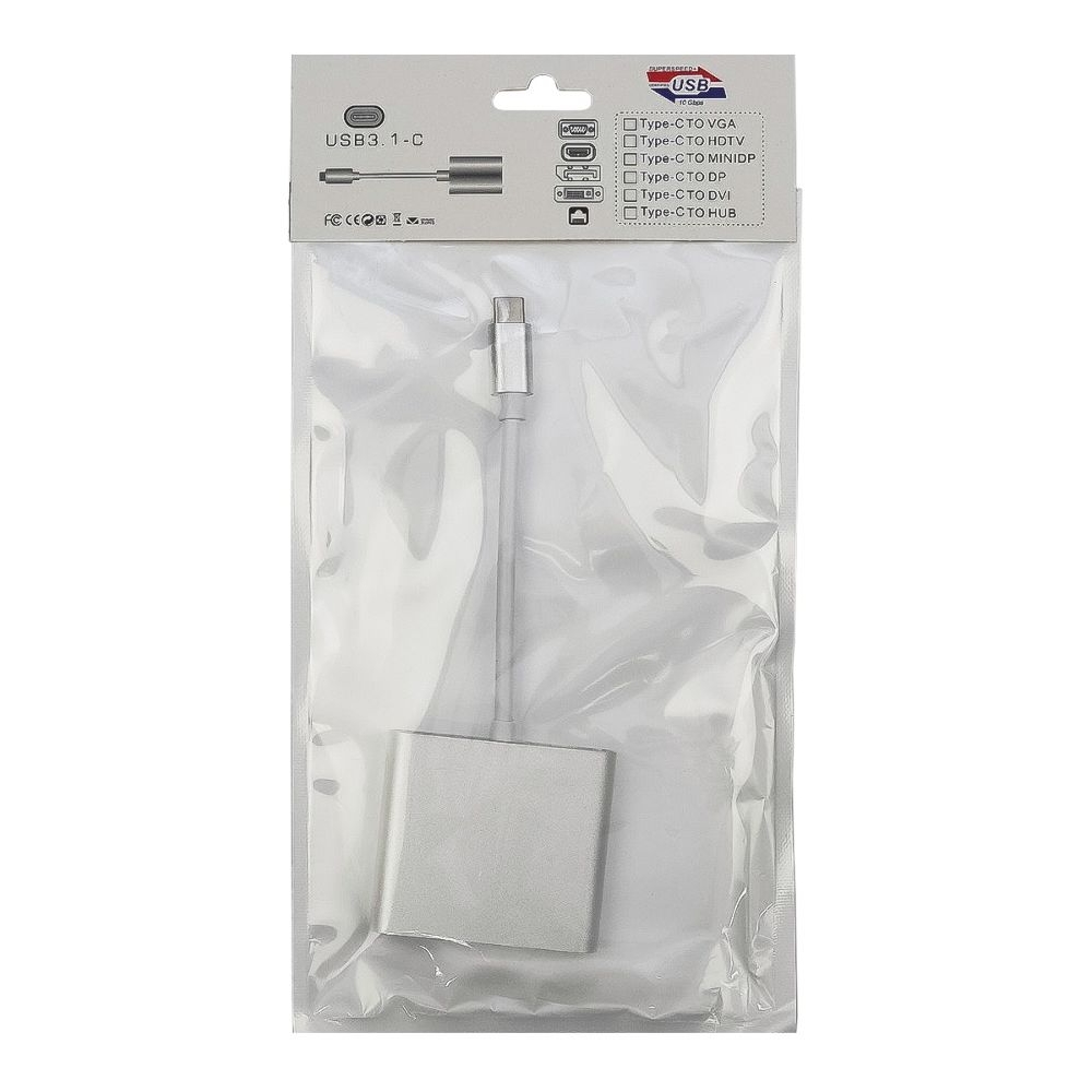   Type-C - HDMI + USB3.0 + Type-C 