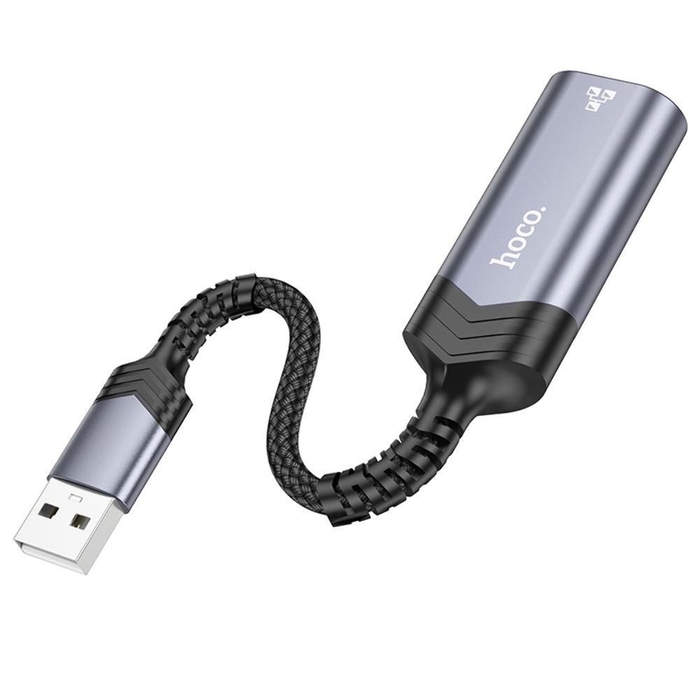   Hoco UA26 100 Mbps USB to RJ45 metal, 