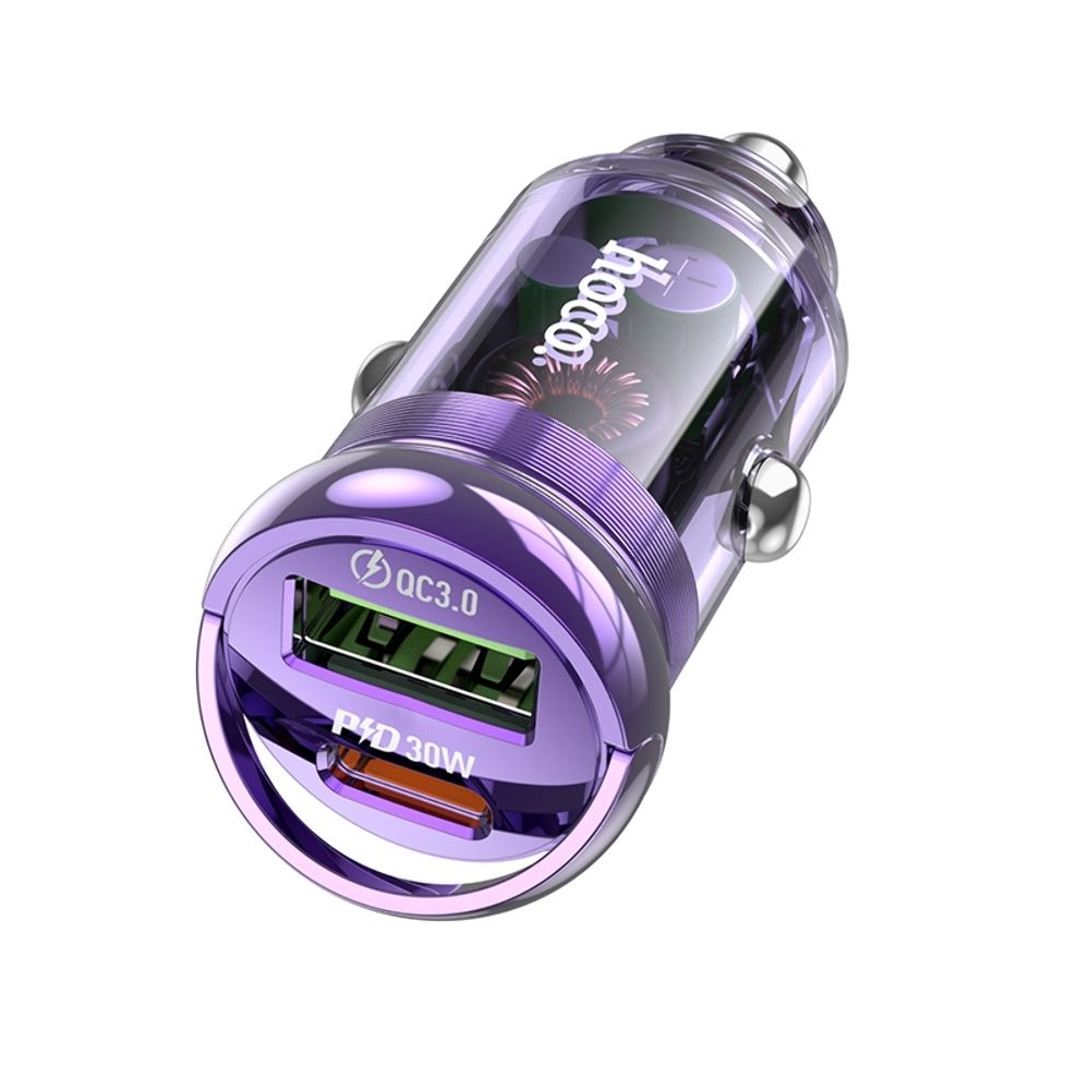    Hoco Z53A USB/ Type-C, Power Delivery (30 ), Quick Charge, transparent purple | ,  