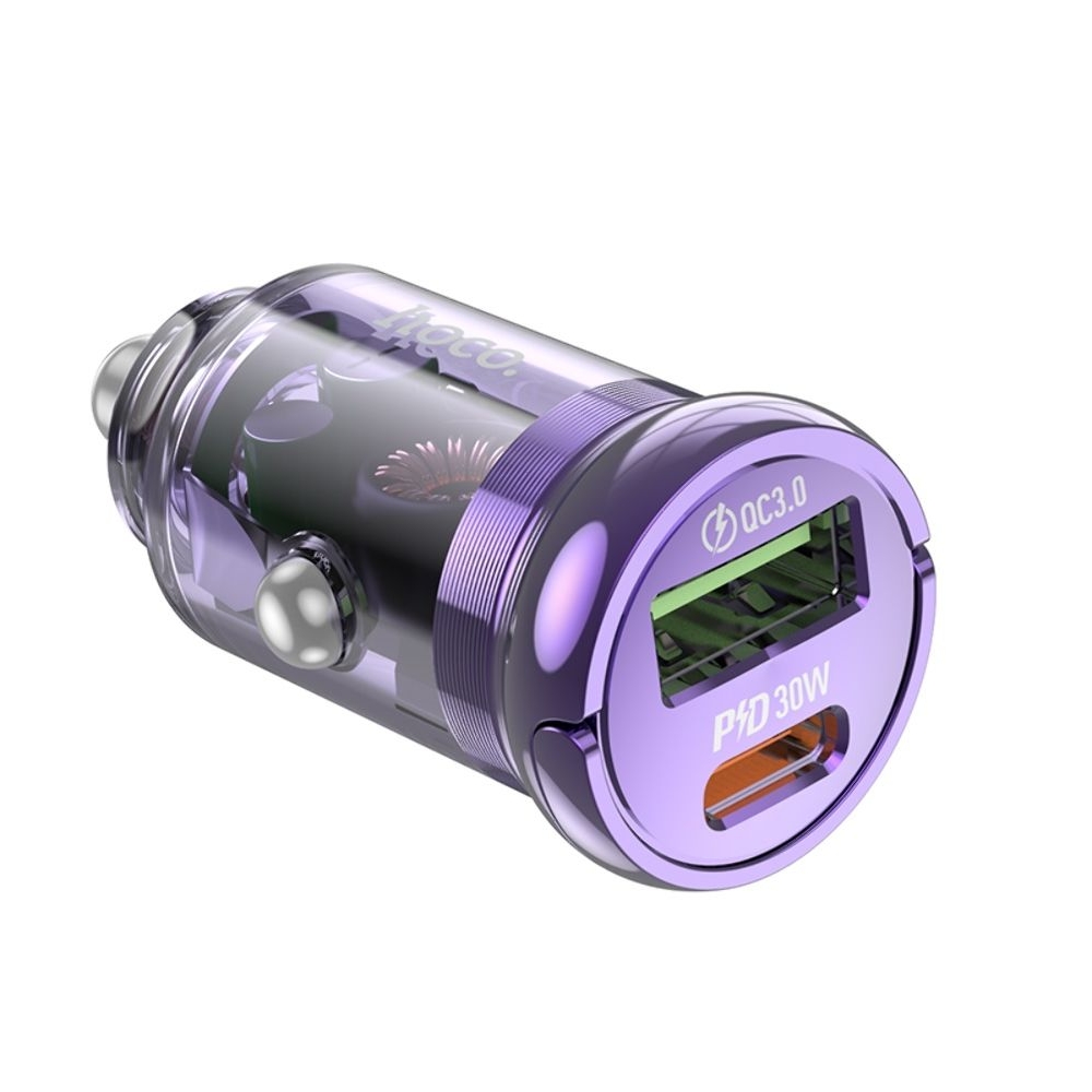    Hoco Z53A USB/ Type-C, Power Delivery (30 ), Quick Charge, transparent purple | ,  