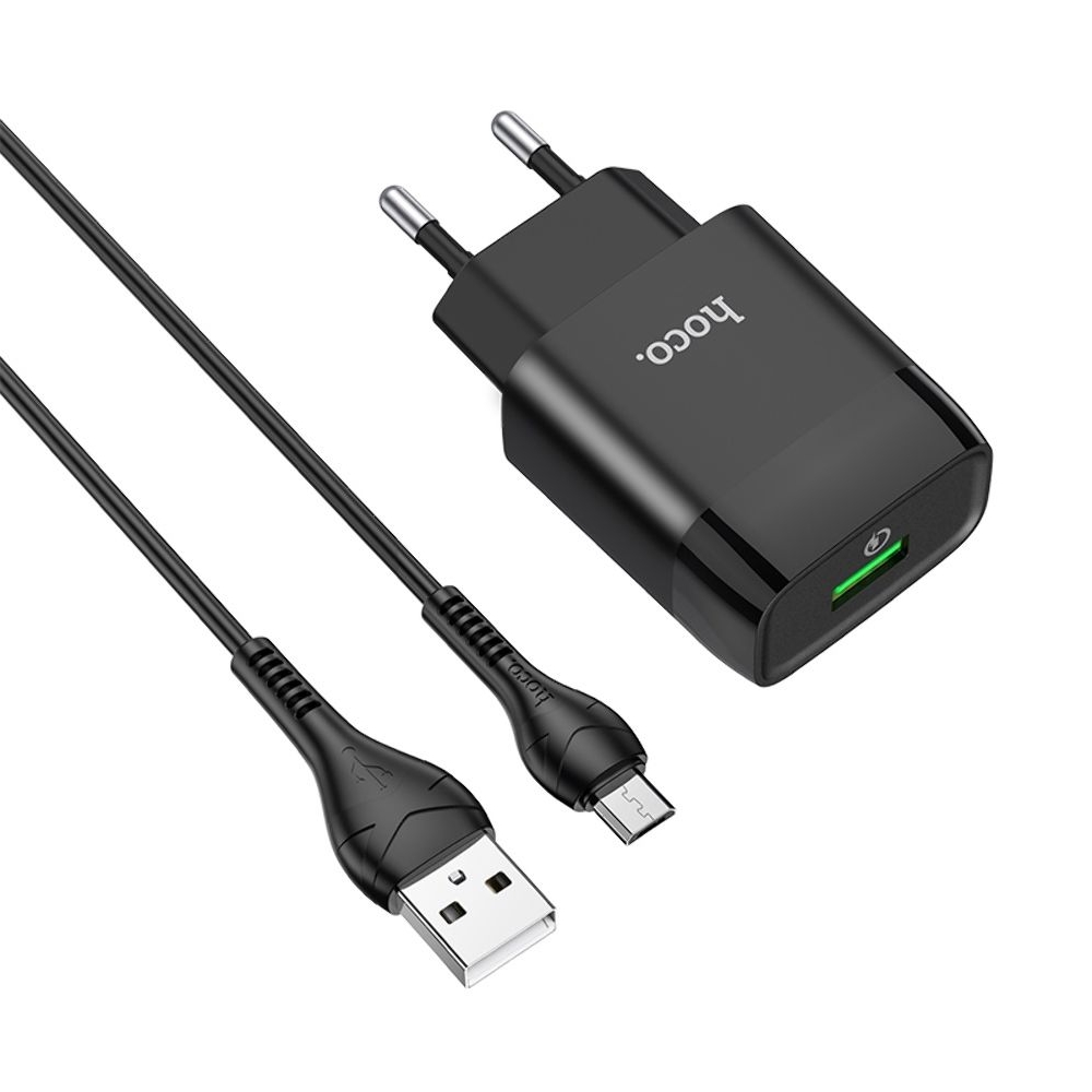    Hoco C72Q USB QC +  USB to MicroUSB black