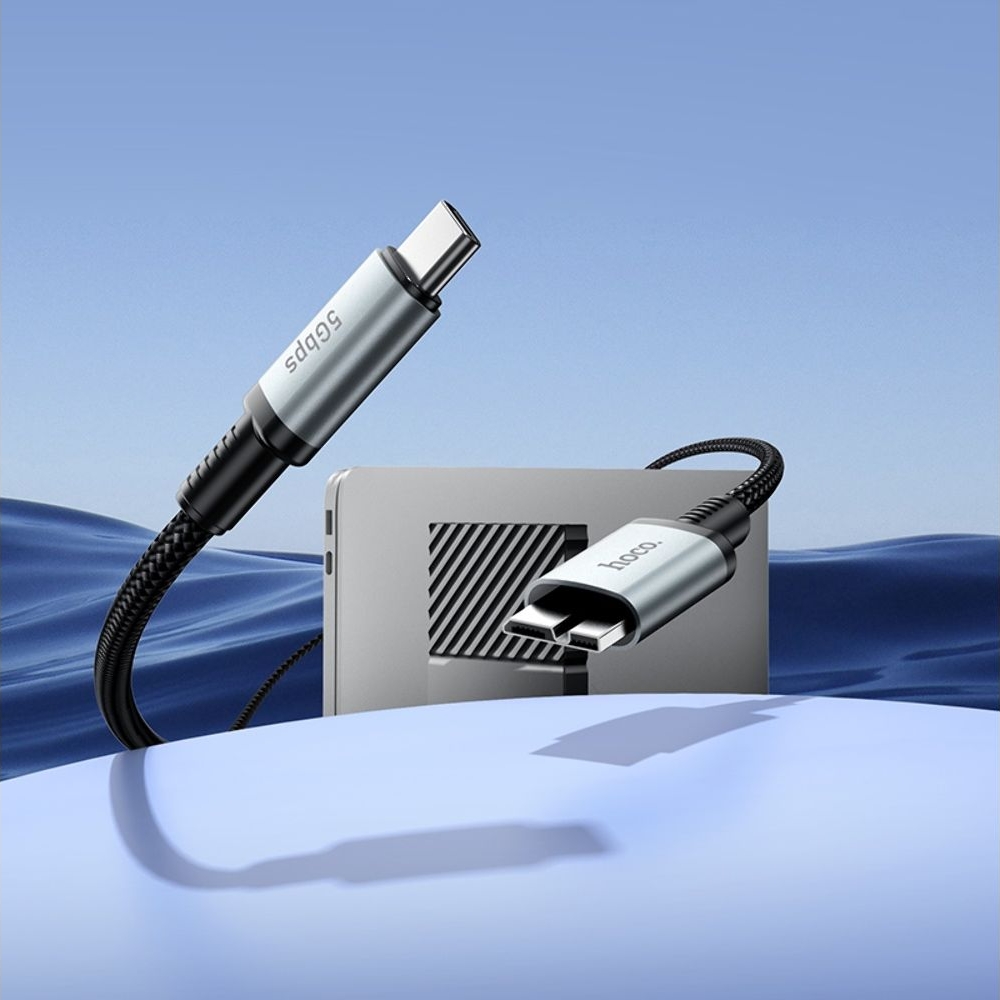   Hoco US10 Type-C to Micro USB3.0 5Gbit/s 0.5m black