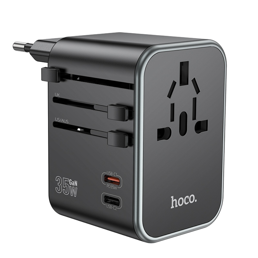    Hoco AC19 3 USB/ 2 Type-C PD 35W black