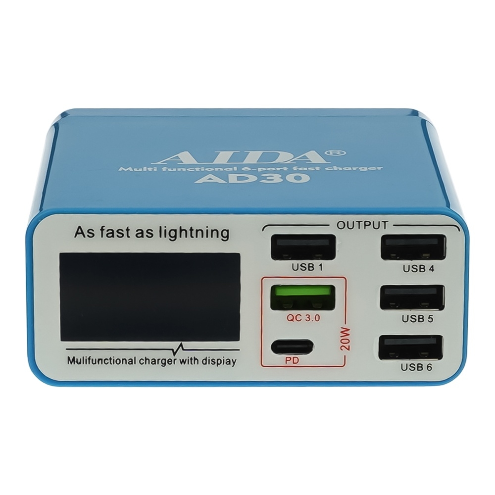       Aida AD30 (5 USB/ 1 Type-C, Fast Charge 3.0, 40W)