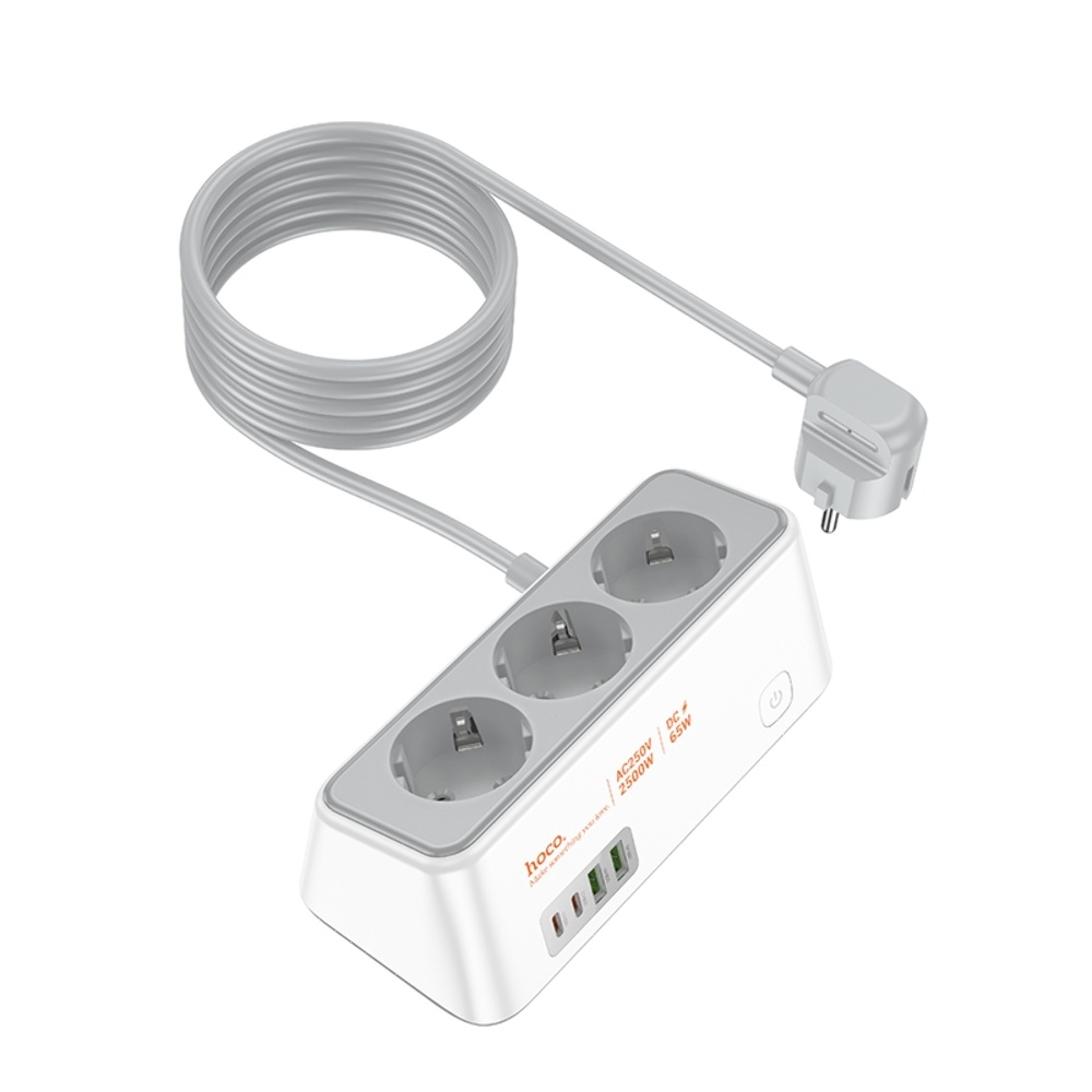     Hoco AC23 2 USB/ 2 Type-C PD 65W 3  2m white