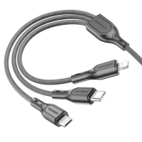  Borofone BX66 31 USB to Type-C/ Lightning/ MicroUSB 1m, 
