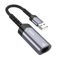   Hoco UA26 100 Mbps USB to RJ45 metal gray