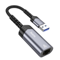   Hoco UA26 1000 Mbps USB to RJ45 metal gray