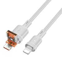  Hoco U131 21 USB/ Type-C to Lightning 1m gray