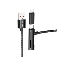  Hoco U135 21 USB to Lightning/ Type-C 1.2m black